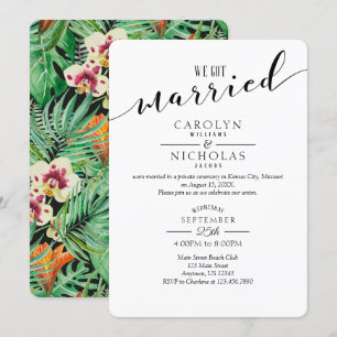 Convites Casámos com Festas de casamento Tropicais Florais