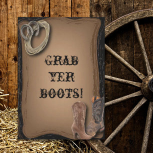 Convites casando botas de cowboy ocidental casamento
