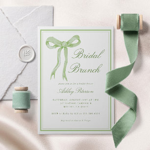 Convites Casando Bridal Brunch Chá de panela Verde