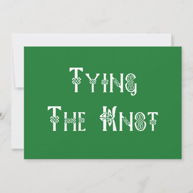 Convites Casando de Casamento Irlandês (Frente)