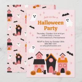 Convites Casas Assombradas de Halloween Cute Spooky