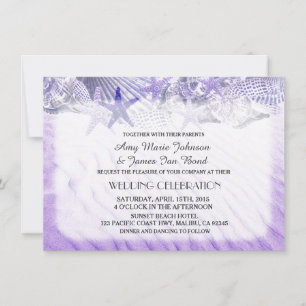 Convites Casas de praia em Seashell convida seashell1