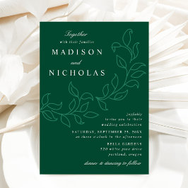 Convites Casca de Folhas Verdes Casamento