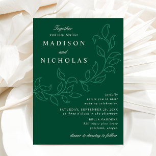 Convites Casca de Folhas Verdes Casamento