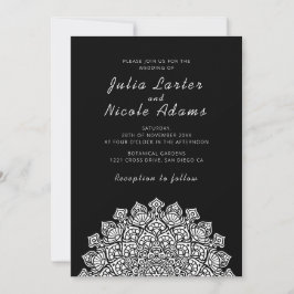 Convites Cascata Mandala de Casamento Lua Crescente Radiant