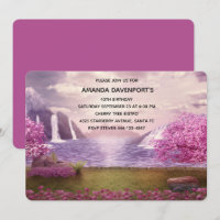 Cascatas & Cerejeiras ao redor de um Lago de Anive