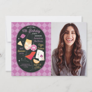 Convites Casino Cocktails Las Las Vegas Foto de aniversário