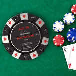 Convites Casino Las Vegas Poker Chip Bachelor Party<br><div class="desc">Prepare-se para lançar os dados e ter uma noite selvagem com nosso convite de despedida de solteiro para casino projetado para parecer um chip de pôquer! Este convite é perfeito para qualquer noivo que ame jogos, casinos ou qualquer coisa que tenha a ver com Vegas. A frente do convite apresenta...</div>