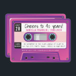 Convites CASSETTE FITA, sexo roxo de aniversário da discote<br><div class="desc">por kat massard >> https://linktr.ee/simplysweetpaperie <<<< A retro cassette tape chamam design para o seu BIRTHDAY - original design perfeito para uma dona de vintage ou disco de 70 ou DICA de anos 80: 1. Para alterar/mover gráficos e fontes e adicionar mais texto - pressione o botão "personalizar". - -...</div>
