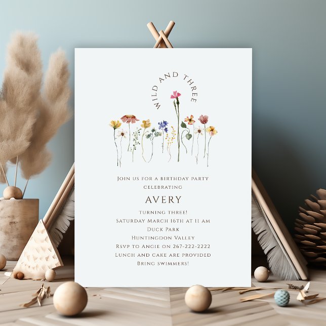 Convites Castanheiro selvagem e três Festas de aniversário (Criador carregado)