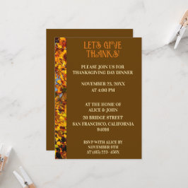 Convites Castanho Sai do Banquete de outono do Janto de Açã