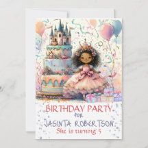 Castelo Abstrato da Princesa Coroa Afro-Americana 