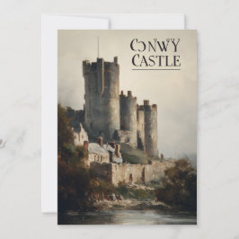 Convites Castelo Conwy País de Gales Pintura a Óleo Impress