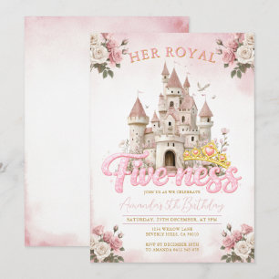 Convites Castelo da Princesa 5º Aniversário Five-ness Real 