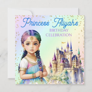 Convites Castelo de Arco-íris da Fantasia da Princesa Paste