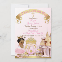 Convites Castelo de Carruagem da Princesa Real Rosa Dourado