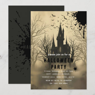 Convites Castelo de Halloween Ghosts