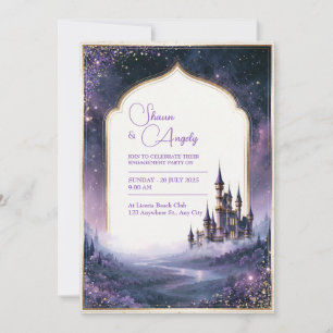 Convites Castelo de Lavanda ao Crepúsculo Casamento