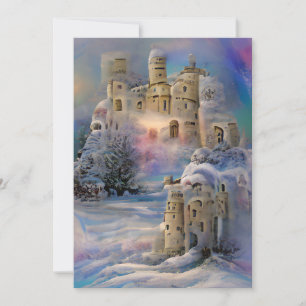 Convites Castelo de Snowy na Wonderland de inverno