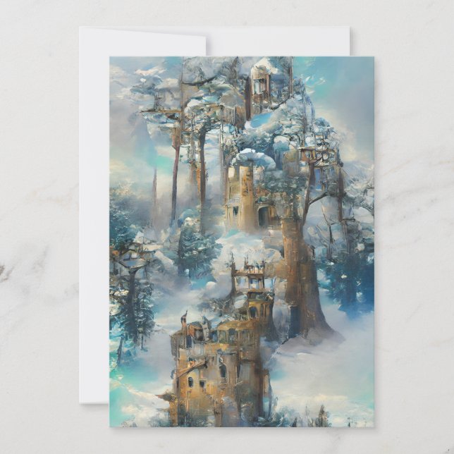 Convites Castelo de Winter Wonderland (Frente)