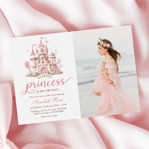 Convites Castelo Rosa Pequena Princesa Menina Chuvada de Be