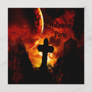 Convites Castelos & partido do Dia das Bruxas dos crânios