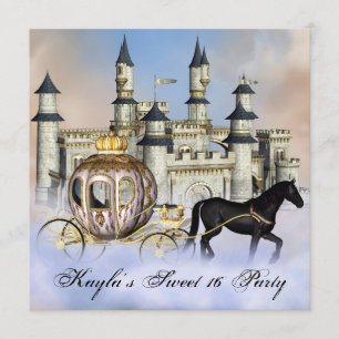 Convites Castle Clouds Princesa Fairytale Doce 16