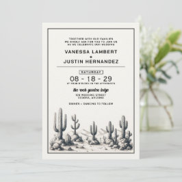 Convites Casual Cactus Wedding