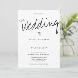 Convites Casual Casual Moderno Casamento da Tipografia Mini