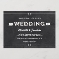 Casual Chalkboard Wedding