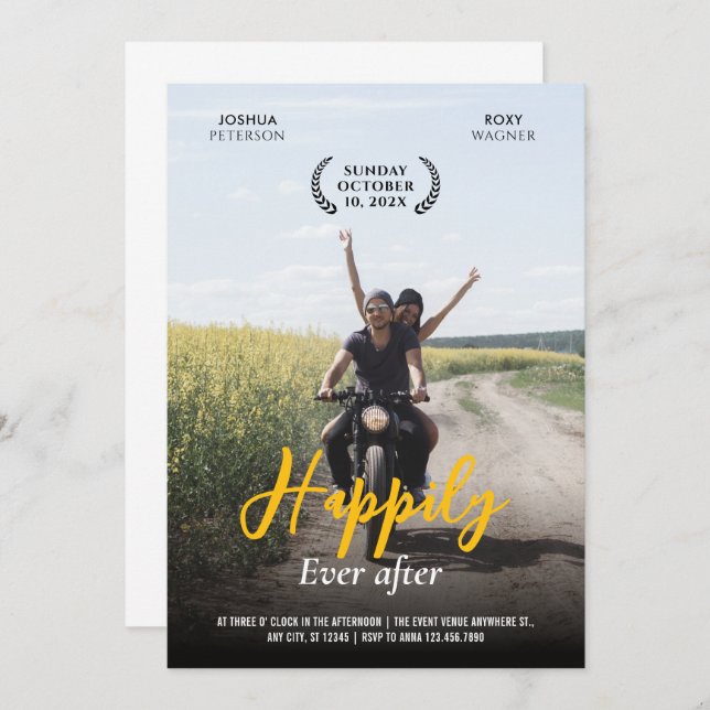 Convites Casual de Diversão Moderna (Frente/Verso)