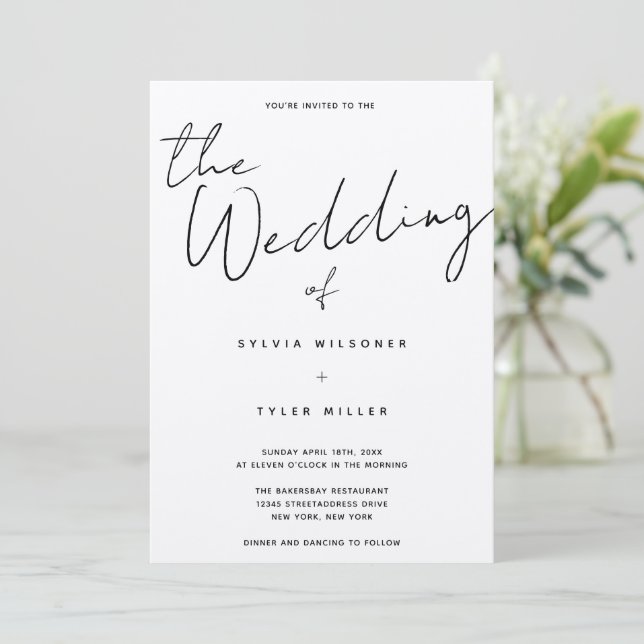 Convites Casual Kraft Wedding (Em pé/Frente)