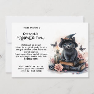 Convites 😺 Cat - Convidado para a festa TÁTICA HALLOWEEN