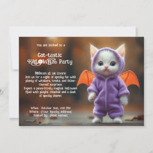 Convites 😺 Cat - Convidado para a festa TÁTICA HALLOWEEN