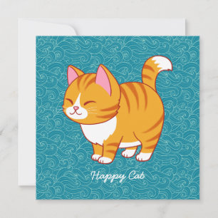 Convites Cat Feliz Personalizado