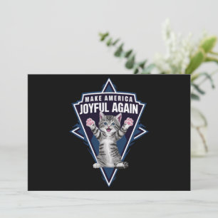 Convites Cat Lady Torna a América Joyful Novamente Harris W
