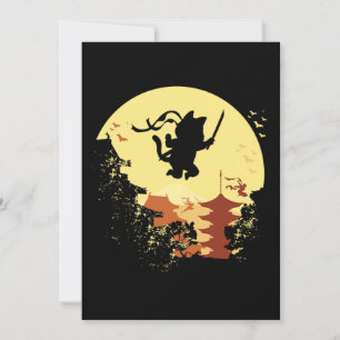 Convites Cat Ninja Samurai Shinobi Kitten Gatinho Pet Anima