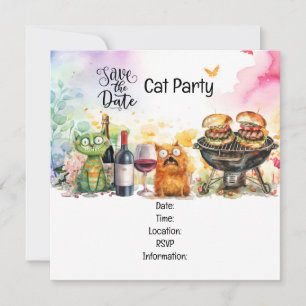 Convites Cat Purr-fectly Quirky Cat Party