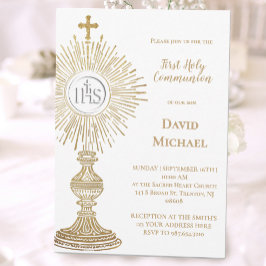 Convites Catholic monstrance design | First Holy Communion