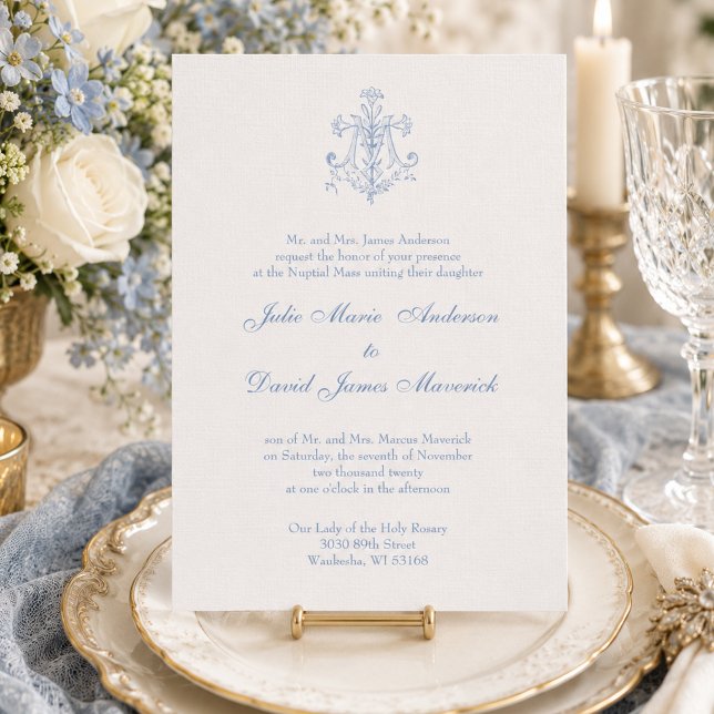Convites Católico Elegante Religioso Casamento Maria (Criador carregado)