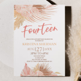 Convites Catorze Boho 14 Floral Rosa