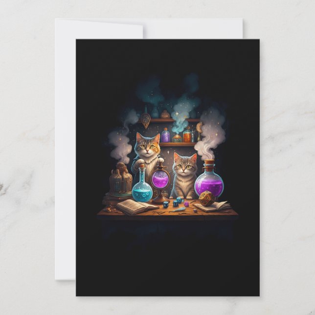 Convites cats magical (Frente)