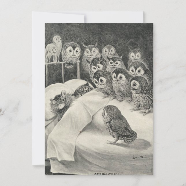 Convites Cats Nightmare. Louis Wain (Frente)