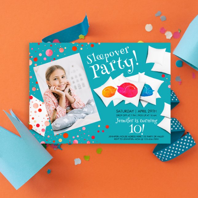 Convites Cats Sleeping Cats Sleepover Party (Criador carregado)