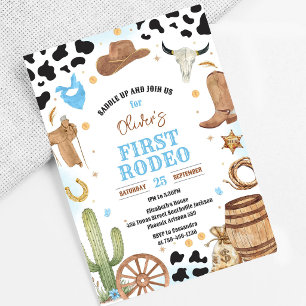 Convites Caubói Primeiro Rodeio Oeste Selvagem 1º Aniversár