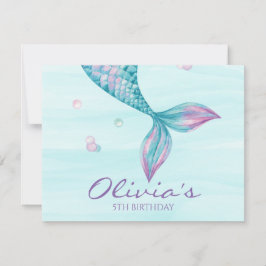 Convites cauda de sereia aniversário