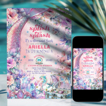 Cauda de sereia brilho flor 8º aniversário 