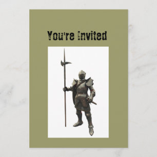 Convites Cavaleiro medieval do renascimento Vintage