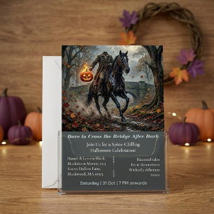 Convites Cavaleiro Sem Cabeça Sleepy Hollow Meia-Noite Hall