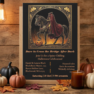 Convites Cavaleiro Sem Cabeça Sleepy Hollow Ouse Cruzar 